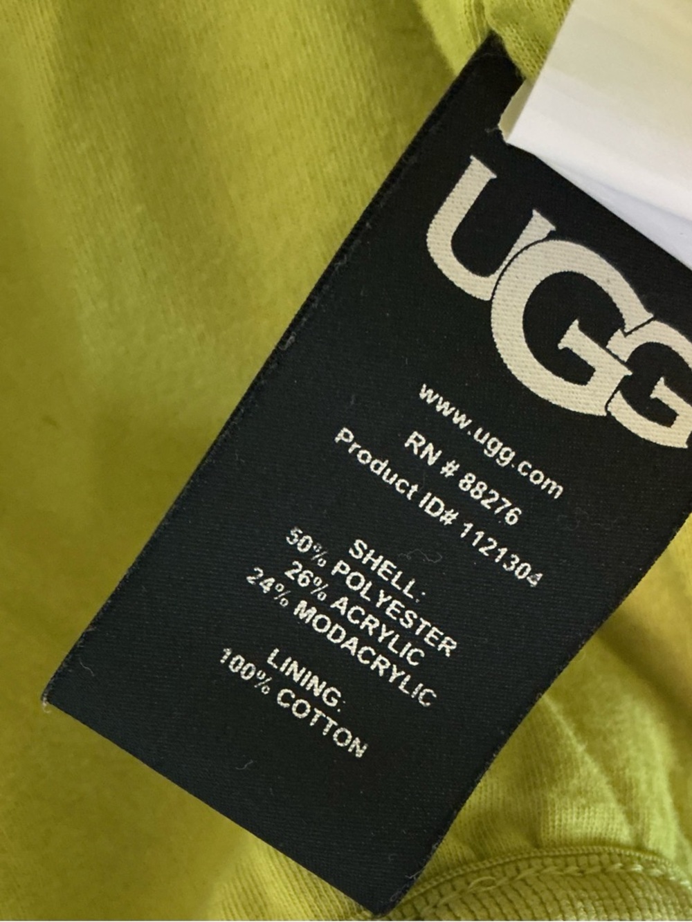 UGG Black & White Zebra Sherpa Jacket with Lime Trim - Picture 3 of 4